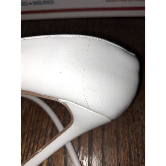 9.5 Dream Pairs White Christian Pointed Toe Stiletto High Heel Pump Dress Shoes - Picture 7 of 9